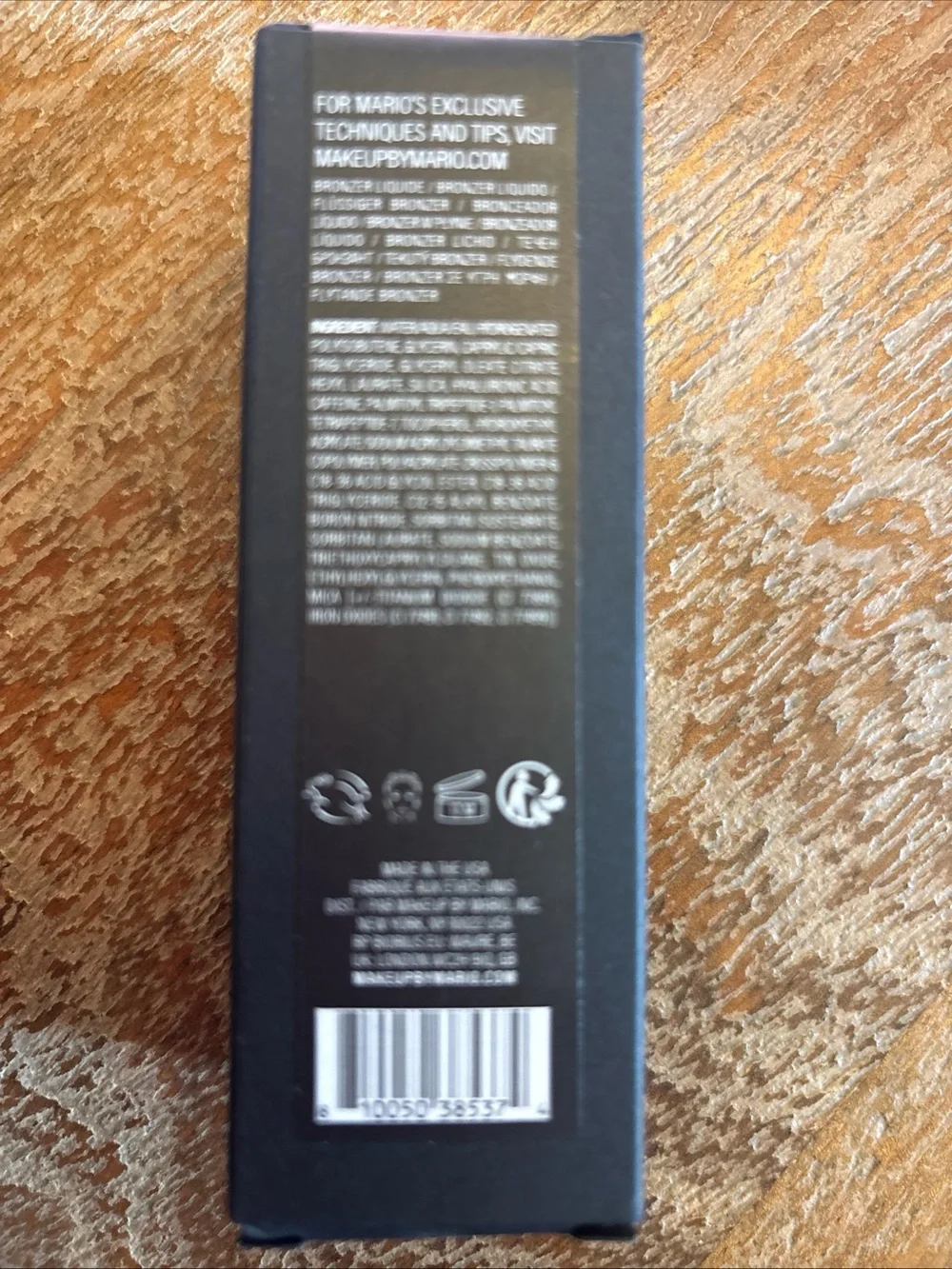 Makeup By Mario Black Bronzing & Shaping Serum Packaging
